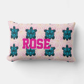 Custom Tropical Turtle Floral Pattern Seamless  Lendenkissen (Vorderseite)