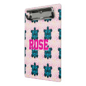 Custom Tropical Turtle Floral Pattern Seamless  Mini Klemmbrett (Gewinkelt2)