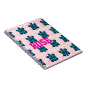 Custom Tropical Turtle Floral Pattern Seamless  Notizblock (Rechte Seite)