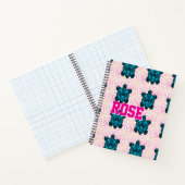 Custom Tropical Turtle Floral Pattern Seamless  Notizblock (Innenseite)