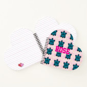 Custom Tropical Turtle Floral Pattern Seamless  Notizblock (Innenseite)