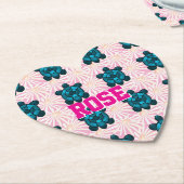 Custom Tropical Turtle Floral Pattern Seamless  Untersetzer (angewinkelt)