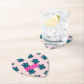 Custom Tropical Turtle Floral Pattern Seamless  Untersetzer (Vor Ort)