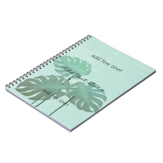 Custom Tropical Watercolor Blätter Mini-Notebook Notizblock (Linke Seite)