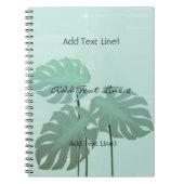 Custom Tropical Watercolor Blätter Mini-Notebook Notizblock (Vorderseite)