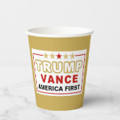 Custom, Trump 2025 The Golden Age, America First Pappbecher (Vorderseite)