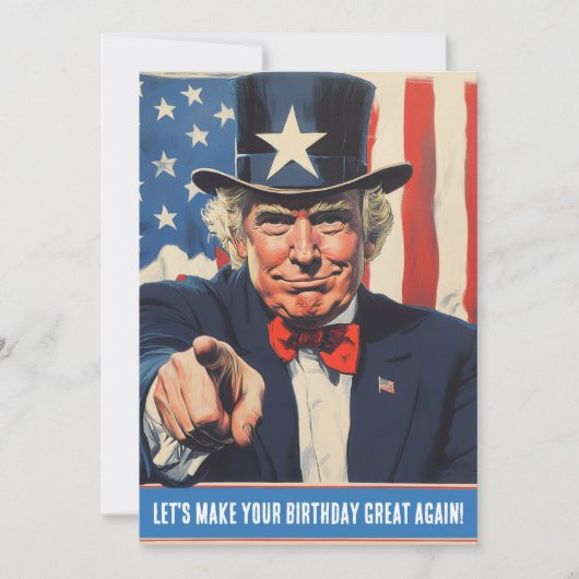Custom Trump Funny Message for Happy 50 th Birthda Einladung (Vorderseite)