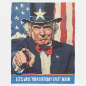 Custom Trump Funny Message for Happy 50 th Birthda Fleecedecke (Vorderseite)