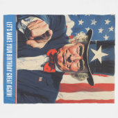 Custom Trump Funny Message for Happy 50 th Birthda Fleecedecke (Vorderseite (Horizontal))
