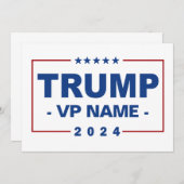 Custom Trump Vice President 2024 Einladung (Vorne/Hinten)