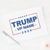Custom Trump Vice President 2024 Rechteckiger Aufkleber (Umschlag)