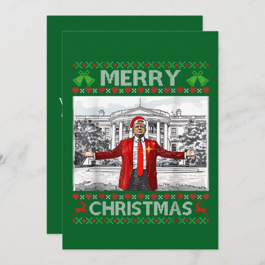 Custom Trump Weihnachtsmannmütze Frohe Weihnachten (Vorne/Hinten)