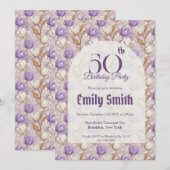 Custom Tulip Charm Adult Birthday Einladung (Vorne/Hinten)