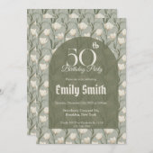 Custom Tulip Petal Birthday Celebration Einladung (Vorne/Hinten)