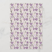 Custom Tulip Petal First Birthday Einladung (Rückseite)