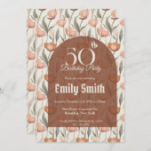 Custom Tulip Themed 20Th Birthday Einladung (Vorne/Hinten)