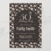 Custom Tulip Themed 5Th Birthday Einladung (Vorderseite)