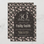 Custom Tulip Themed 5Th Birthday Einladung (Vorne/Hinten)