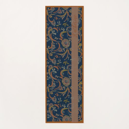 CUSTOM Tumeric + Ginger Swirl Motif Yoga Mat Yogamatte (Vorderseite)