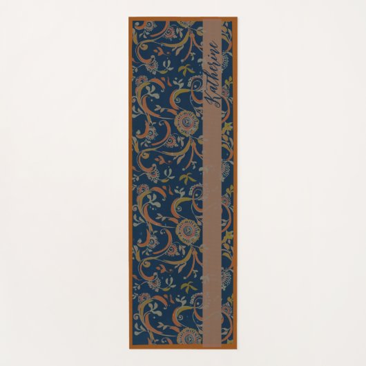 CUSTOM Tumeric + Ginger Swirl Motif Yoga Mat Yogamatte (Vorderseite)