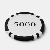 Custom Turnament Game Value 5000 White Pokerchips (Einzeln)