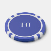 Custom Turnier Game Value 10 Blue Pokerchips (Einzeln)