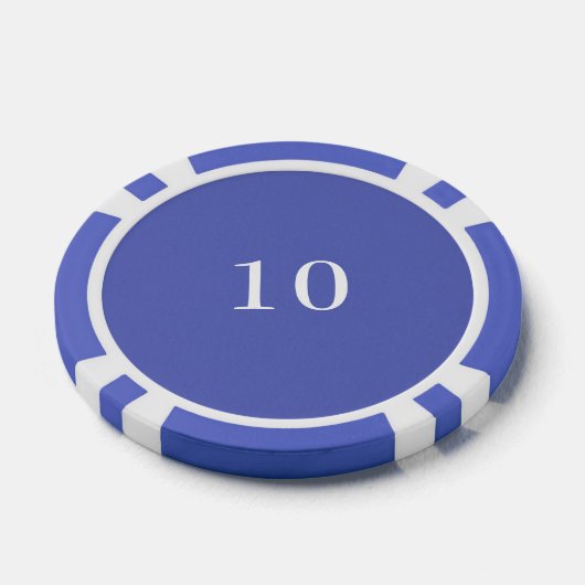 Custom Turnier Game Value 10 Blue Pokerchips (Einzeln)
