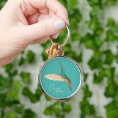 Custom Turquoise Hummingbirds Schlüsselanhänger (Hand)