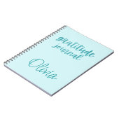 Custom Turquoise Imitats Aquamarin Foil Dankesblat Notizblock (Linke Seite)