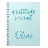 Custom Turquoise Imitats Aquamarin Foil Dankesblat Notizblock (Vorderseite)