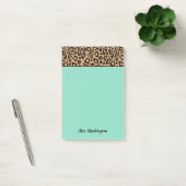 Custom Turquoise Leopard Lehrer Post It Notes Post-it Klebezettel (Büro)