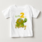 Custom Turtle Birthday T - Shirt (Vorderseite)