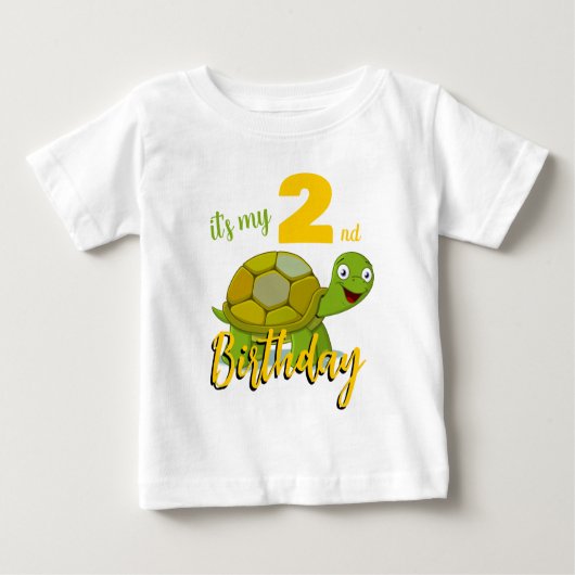 Custom Turtle Birthday T - Shirt (Vorderseite)