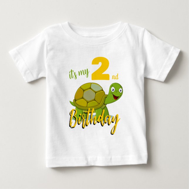 Custom Turtle Birthday T - Shirt (Vorderseite)
