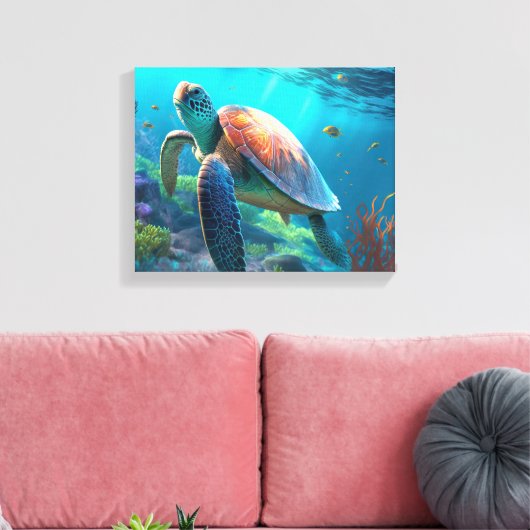 Custom Turtle Canvas Wall Art Personalized Design Leinwanddruck (Insitu (Wohnzimmer))