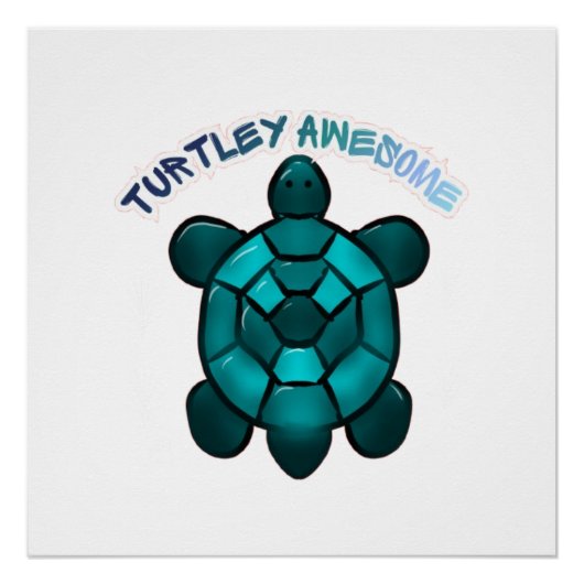 Custom Turtle Cute Pun Funny Animal Gift Poster (Vorderseite)