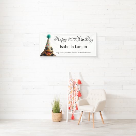 Custom turtle party banner (Insitu)