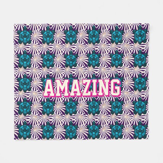 Custom turtle pattern  fleecedecke (Vorderseite (Horizontal))