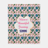 Custom turtle pattern  fleecedecke (Vorderseite)