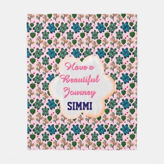 Custom turtle pattern  fleecedecke (Vorderseite)