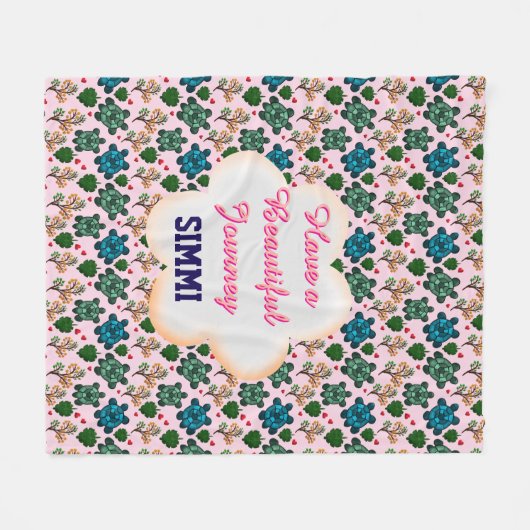 Custom turtle pattern  fleecedecke (Vorderseite (Horizontal))