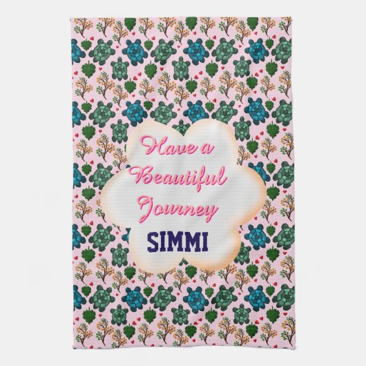 Custom turtle pattern  geschirrtuch (Vertikal)