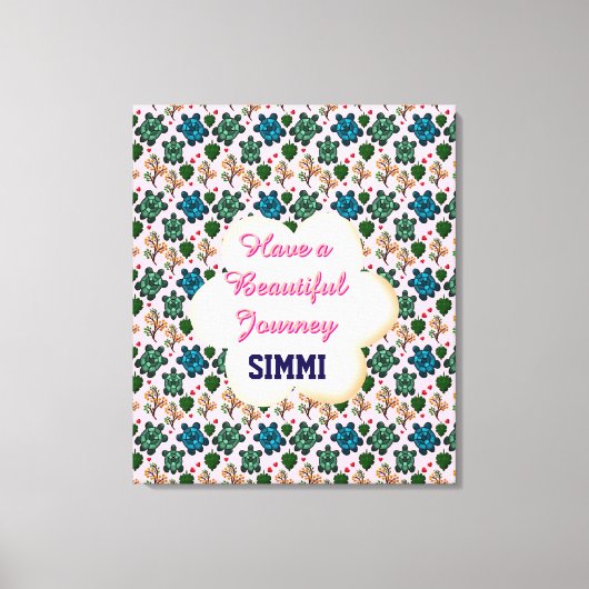 Custom turtle pattern  leinwanddruck (Vorderseite)