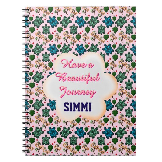 Custom turtle pattern  notizblock (Vorderseite)