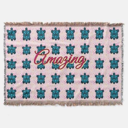 Custom turtle pattern Sherpa Blanket Decke (Vorderseite)