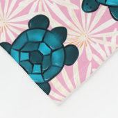 Custom turtle pattern Sherpa Blanket Fleecedecke (Ecke)