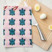 Custom turtle pattern Sherpa Blanket Geschirrtuch (Viertel Falte)