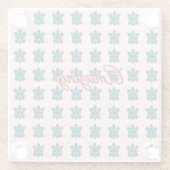 Custom turtle pattern Sherpa Blanket Glasuntersetzer (Rückseite)