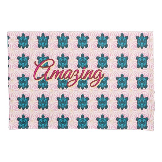 Custom turtle pattern Sherpa Blanket Kissenbezug (Vorderseite)