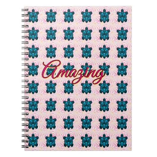 Custom turtle pattern Sherpa Blanket Notizblock (Vorderseite)